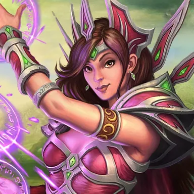 Mage: Mage with brown hair casting purple arcane magic