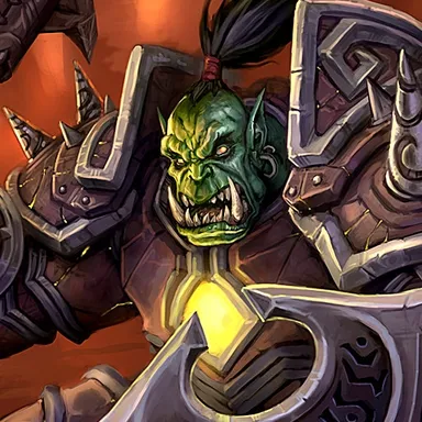 Warrior: Orc warrior with a grim look in heavy, spiked plate armor