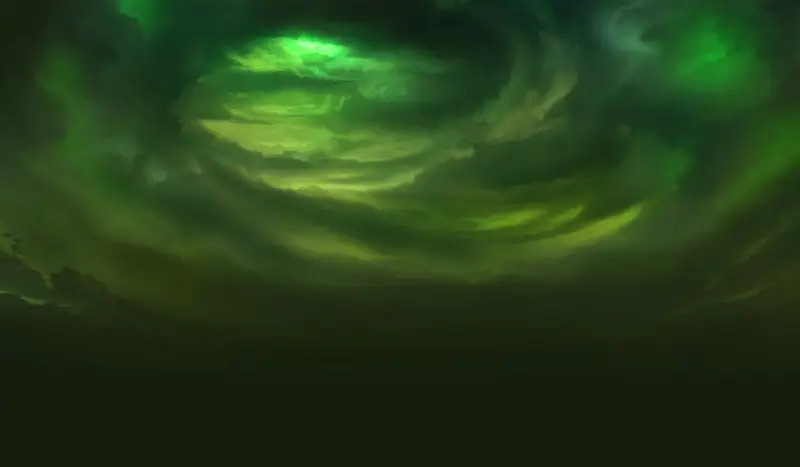 Swirling green fel storm