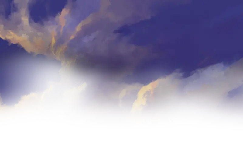 Cloudy sky in purple and gold