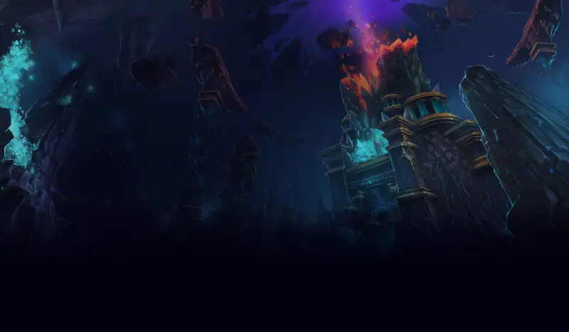 Jagged rocks with glowing elemental forces