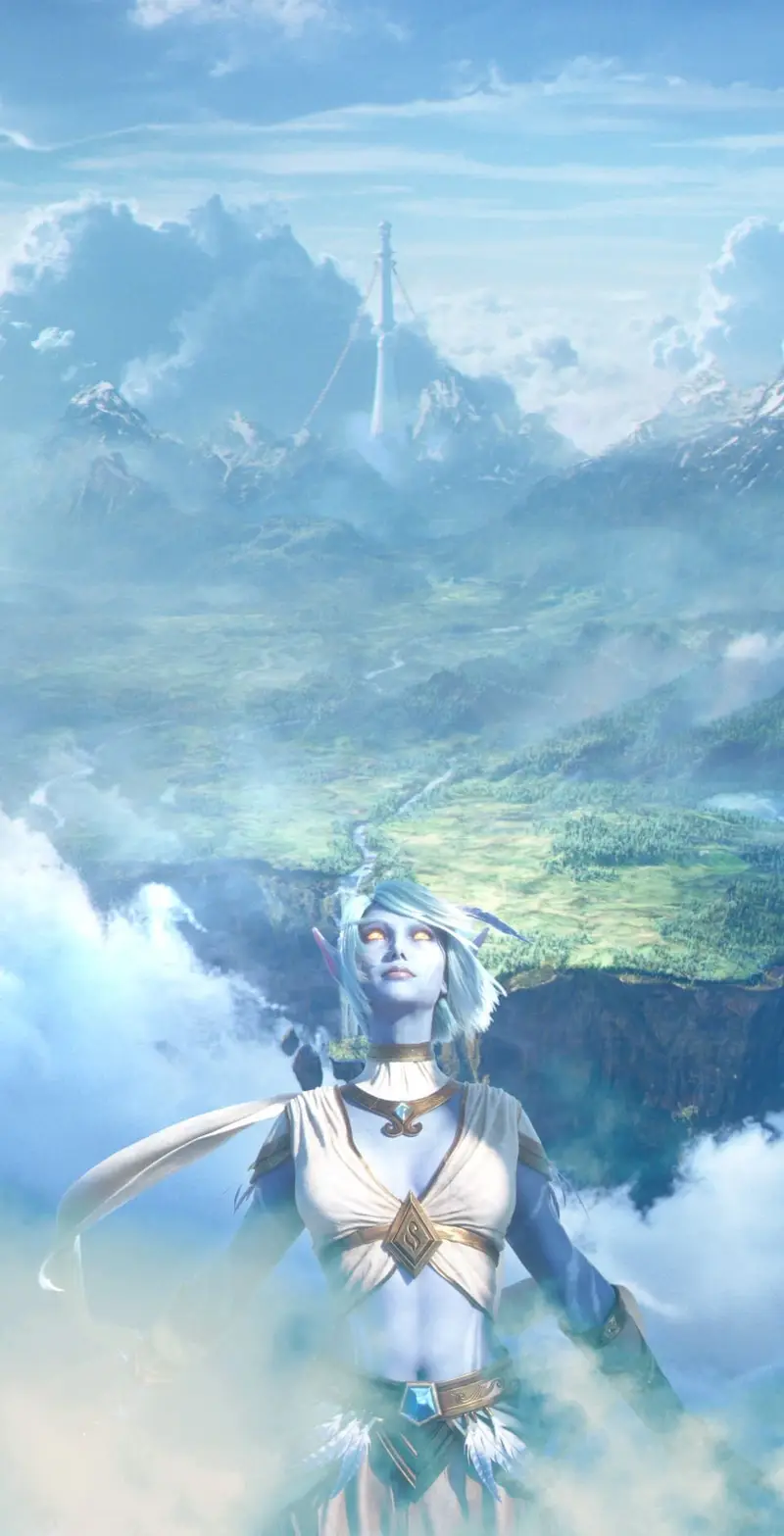 Skyborne artwork: a face in the mist above a snowy landscape