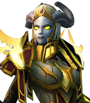 Lightforged Draenei: Lightforged draenei in golden, glowing armor