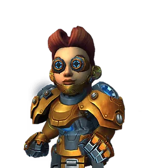 Mechagnome: Mechagnome with mechanical goggles and armor